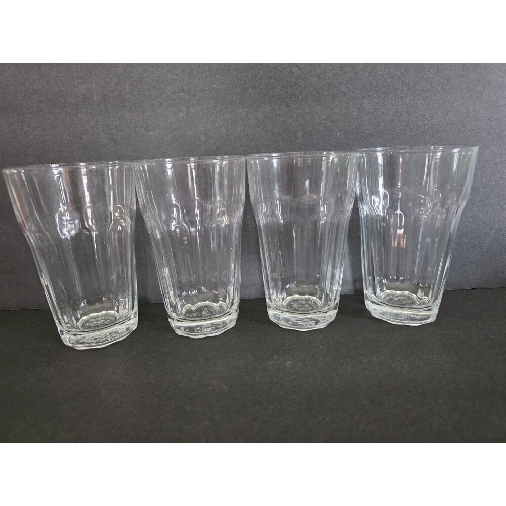 Set Of 4 Pasabahce Palaks Clear Glass Tumblers